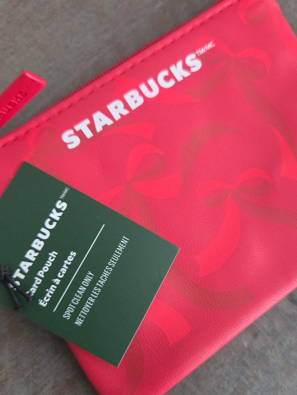Starbucks 2025 Red Holiday Card Pouch – Bow Print Edition ⭐️ Limited Edition - Picture 4 of 5